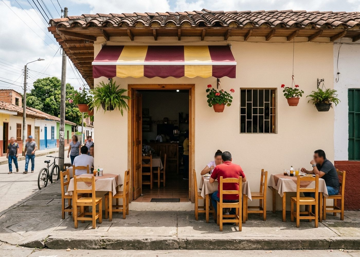 Fachada del restaurante Restaurante De Ejemplo en Granada